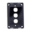 AMDEX Switch Plate ONLY. 3 Gang Wall Face Plate (Accepts Clipsal Style Mechs). Black   