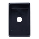 AMDEX Switch Plate ONLY. 1 Gang Wall Face Plate (Accepts Clipsal Style Mechs). Black   