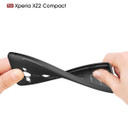 Sony Xperia XZ2 Compact      Leather Texture Case    [Black]
