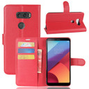 LG V30+      Pu Wallet Case    [Red]