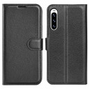 Sony Xperia 10 V      Pu Wallet Case    [Black]