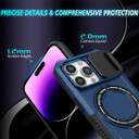 Apple iPhone 14 Pro Magsafe Sliding Cover Case Navy