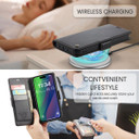 Apple Iphone 15 Plus      Pu Wallet Case    [Black]