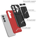 Samsung Galaxy S24 Fe  Kickstand Heavy Duty Case [Red]