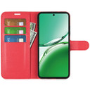Oppo Reno 12F 5G      Pu Wallet Case    [Red]