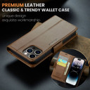 Apple Iphone 14 Pro      Pu Wallet Case    [Brown]