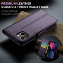 Apple Iphone 14 Plus      Pu Wallet Case    [Purple]