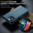 Apple Iphone 15 Pro      Pu Wallet Case    [Navy]