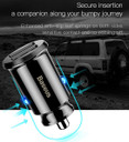 Baseus Grain Car Charger (Dual USB 5V 3.1A ) Black