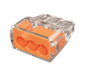IDEAL INDUSTRIES 32A 3 Port Push-in Wire Connector, 100pc Jar, 0.75mm² - 4.0mm² Solid, 1.5mm² - 2.5mm² Stranded, Copper/Tin Bonded - Product Code: 32A