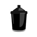 Hanspray Pisa UV Paint System - 600ml Hard Cup with Locking Lid, 125 Micron, 50/Box (Product Code: 125)