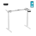 BRATECK Smart Dual-Motor Sit-Stand Desk with Intelligent APP Control. Programmable Height Range, Collision Avoidance System, Sit/Stand Time Reminder, Dims 1000-1700x600x620-1280mm. White