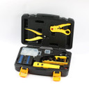 SPROTEK 6 Piece Network Installation Kit with Storage Case. Includes Punch Down Tool, RJ45 LAN Cable Tester, Stripper and Cutter, Modular Crimping Tool. 