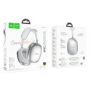 Premium Bluetooth Headset w/ ANC Noise Cancelling, 90 Hours (W55 PLUS) [Silver] 