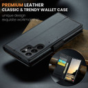 Galaxy S25 Ultra      Pu Wallet Case    [Black]