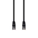 DYNAMIX 0.75m Cat6A S/FTP Black Slimline Shielded 10G Patch Lead. 26AWG (Cat6 Augmented) 500MHz with Gold Plate Connectors.