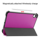 Apple iPad Mini 7 (A17 Pro 2024) Tri-Fold Pu Case [Purple]