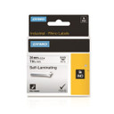 DYMO Rhino Industrial Vinyl Self-Laminating Tape, 24mm Black on White, Tear-Proof, Industrial-Strength Adhesive 1734821