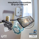 PROMATE 360 Rotating Magnetic Smartphone Grip-on Mount. Rotatable, Foldable & Ultra Compact, Metal Rings Included. Secure Clamp. 