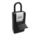 DYNAMIX XL LED Portable Key Storage Security Safe with Shackle. 4-Digit Resettable LED Dials for Better Visibilty in the Dark, Solid Metal Construction. Battery: CR2032 x 1pc (excluded)