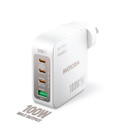 Microdia Smartcube Nano 100W 4 Port Gan Wall Charger - White