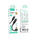 Hoco 60W PD Nylon Braided Super Fast Charging Cable - USB C to USB C (X89) 2 Meter