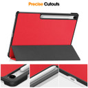Samsung Tab S10Fe Plus    Tri-Fold Pu Case    [Red]