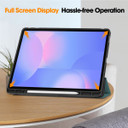 Tab S10Fe Plus    Tri-Fold Pen Holder Case    [Teal]