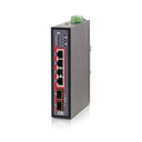 CTC UNION 4 Port Gigabit Unmanaged Compact Switch. -10C~+60C. 4x 10/100/1000Base-T, plus 2x 100/1000Base-X SFP (Total 6 ports). 4KV Surge Protection. Din Rail with Screws Included.