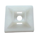 DYNAMIX 28 x 28mm Self Adhesive Natural Cable Ties Mount. Pack of 20   
