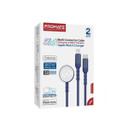 PROMATE 1.5M 5in1 Multi-Connector Charging Cable w/ Both USB-C & Lightning Connectors (ICHARGE-TRIO-BLU)