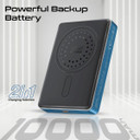 PROMATE 10000mAh UltraSlim Wireless Charging 15W MagSafe 20WPD USB-C In/Out Port Smart (BLADE-10-BL)