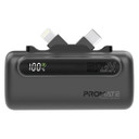 PROMATE 5000mAh Ultra-Compact Fast Charging Power Bank In-Built Dual Folding USB-C & Lightning (POWERUP-DUO-BLK)