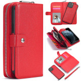 iPhone 13 Pro Max Zipper Wallet (Red) Zipper Wallet Case