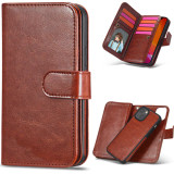 iPhone 13 Mini Double Wallet (Brown) Double Wallet Case