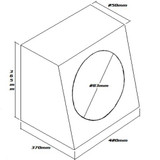 Subwoofer Box For 12" Single Sub Black