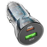 30W PD+QC (USB A & C) Super Fast Car Charger (Z47A)