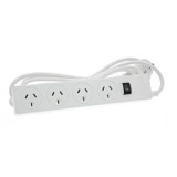 JACKSON 4-Way Powerboard with Surge & Overload Protection. 3m Power cord