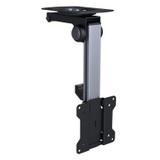 BRATECK 13-27" Fold-up Retractable TV Ceiling Mount with Flexible Sliding Rails. Easy Fold Lock System. Tilt & Swivel. Max load 20Kgs. Supports VESA 75x75 & 100x100. Black Colour. LCD-CM211