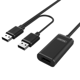 UNITEK 20m USB 2.0 Active Extension Cable. Built-in Extension Chipset Supports Extended Transmission Distance. Data Transfer Speed up to 480Mbps. Plug and play. Y-279