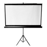 BRATECK 96'' Projector screen with Tripod. Perfect for education, commercial presentations or residential home cinema. 160viewing angle. Matte white screen. PSDB96