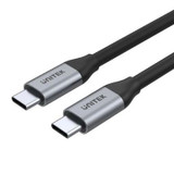 UNITEK 2m USB-C to USB-C 3.1 Gen1 Cable for Syncing & Charging. Supports up to 100W USB PD. Supports up to 4K@60Hz. Up to 5Gbps Space Grey & Black Colour.  C14091ABK