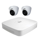 DAHUA 4-Channel IP Surveillance Kit Includes 4-Port 4K PoE NVR with 2TB HDD installed. 2x DAHUA 6MP IP 2.8mm Fixed PoE IR Turret Cameras. IP67 Rated. 