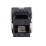DYNAMIX Cat5e Keystone RJ45 Jack for 110 Face Plate. T568A/T568B Wiring. 90 Jack. Colour Black. Recommended for use with RJ45 plugs only