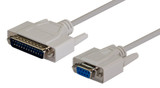 DYNAMIX 2m PC AT Serial Printer Cable - Moulded. DB9F/DB25M