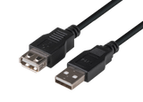 DYNAMIX 1m USB 2.0 Cable USB-A Male to USB-A Female Connectors.
