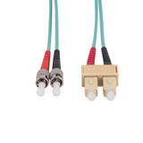 DYNAMIX 5M 50u SC/ST OM3 Fibre Lead (Duplex - Multimode) Aqua LSZH Jacket