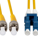 DYNAMIX 0.5M 9u LC/ST Duplex Single Mode G657A1 Bend Insensitive Fibre Lead. Yellow LSZH Jacket