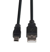 DYNAMIX 5m USB 2.0 Mini-B Male to USB-A Male Connectors.