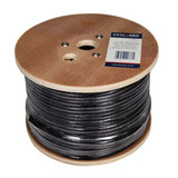 DYNAMIX 305m Roll RG6 Shielded Cable. Black. 75ohm. 16AWG solid core. Foil and braid shield.